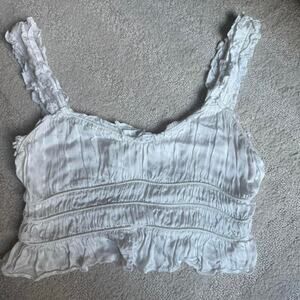 Ruffle white top